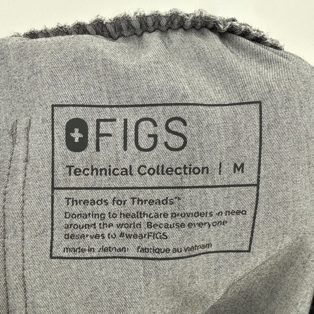 Figs Technical Collection Gray Womens Cargo Scrubs Pants Size Medium Nursing